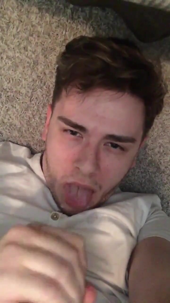Cute guy swallows his own cum