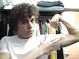 Teenboy shows off his muscular biceps