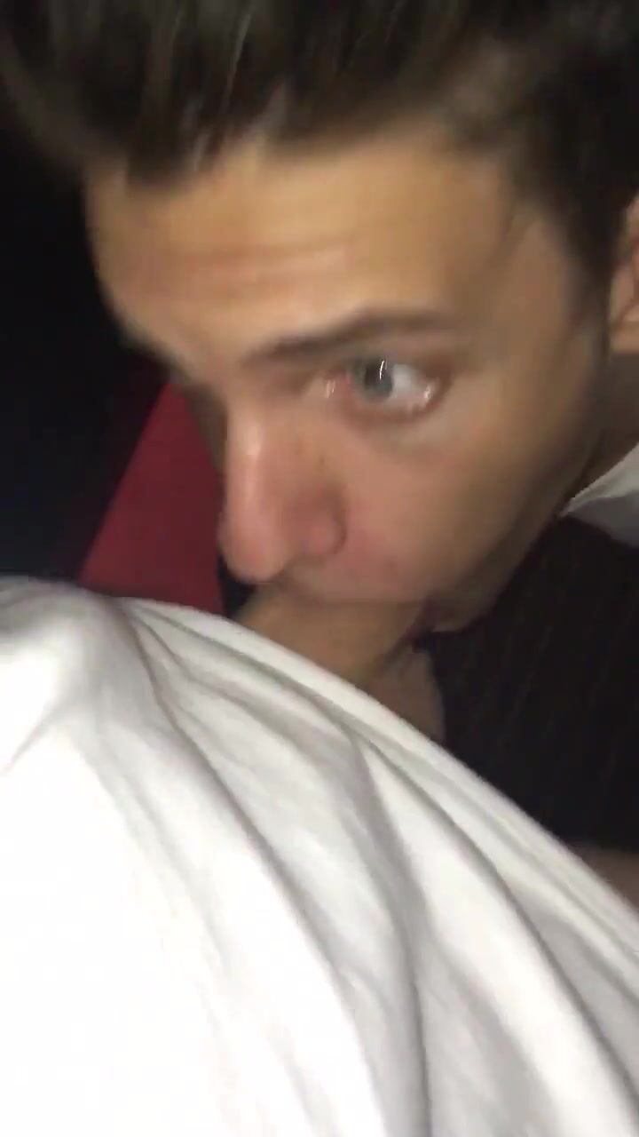 Twink sucks big uncut cock and gets hot handjob