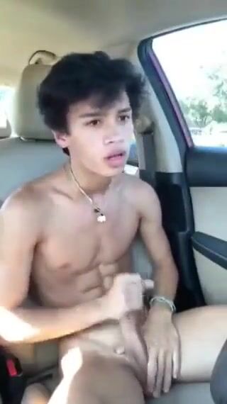 Car wank with cute mjh