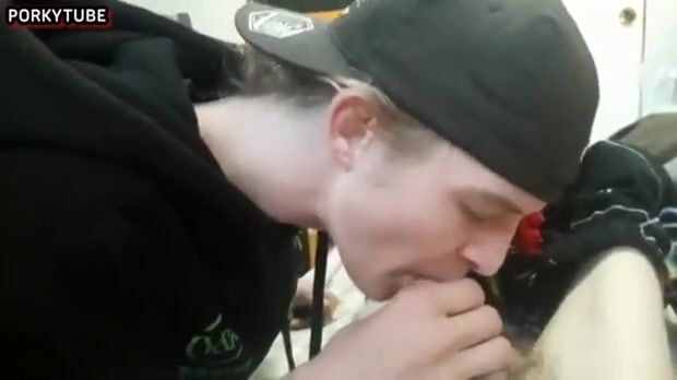 Cutie sucks off small dick boys porn