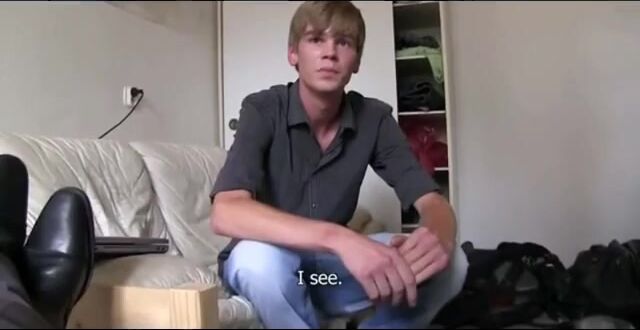 Czech hunter pays straight boy for raw bareback sex
