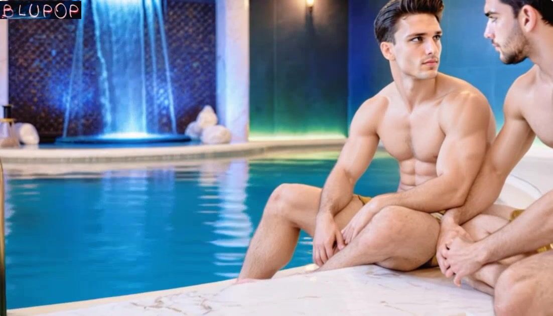 Two lovers bareback twink and muscle daddy