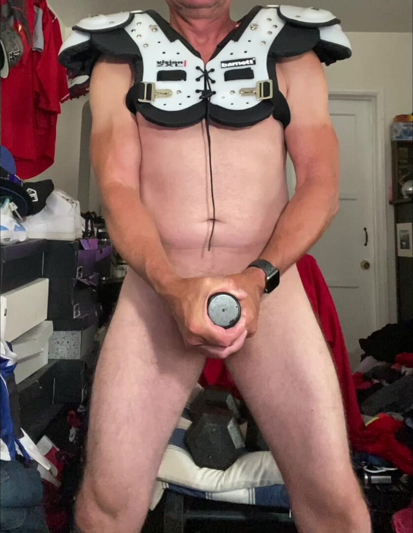 Horny jockdad87 in football pads