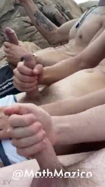 Dnz 3 tasty young cocks on the beach