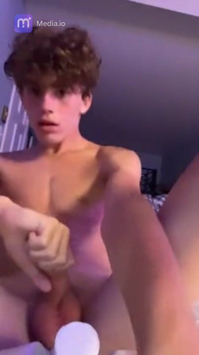 Domenic craves cock up his arse - dildo only for now