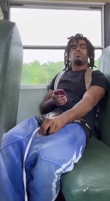 Dude cums all over bus seats