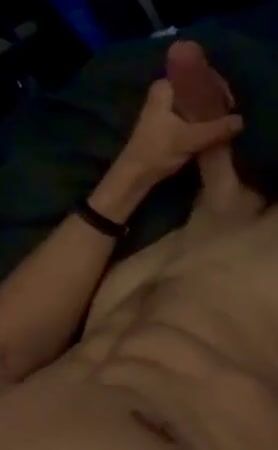 Dutch stud strokes cock and cums