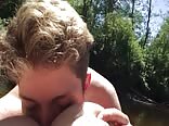 Eating ass down by the river boys porn