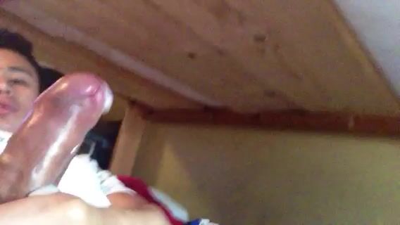 Twink cums and daddy fingers him bareback