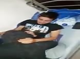 Amateur twink sucks friend's cock on camera
