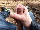 Public penis flashing action