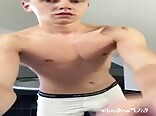 Sexy twink tube flex dance in boxers