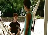 Flipflop skinny boys bareback