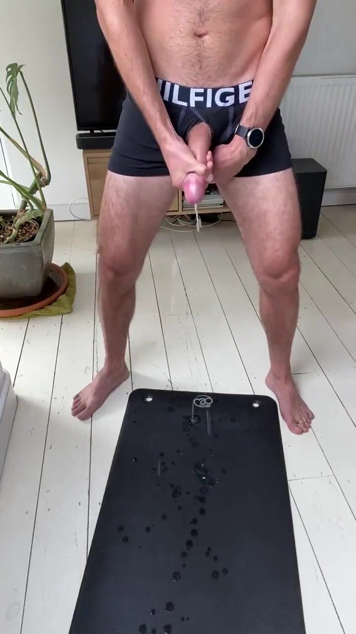 Fountain of sperm on mat