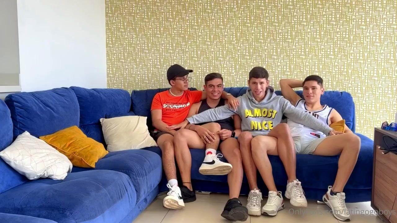 Four latin boyz throw a party
