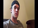 Fratboy jock strokes his cock on gay tube