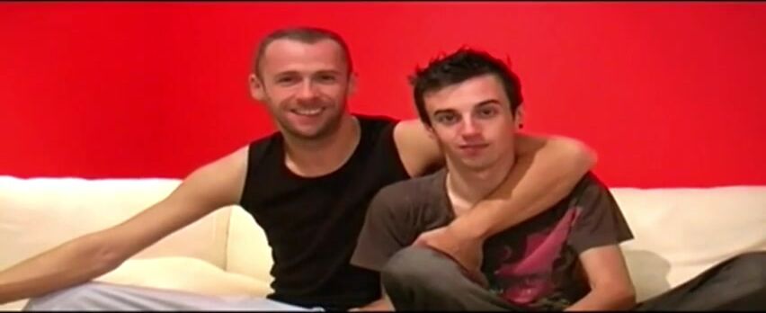 Gay boys enjoy french creampie