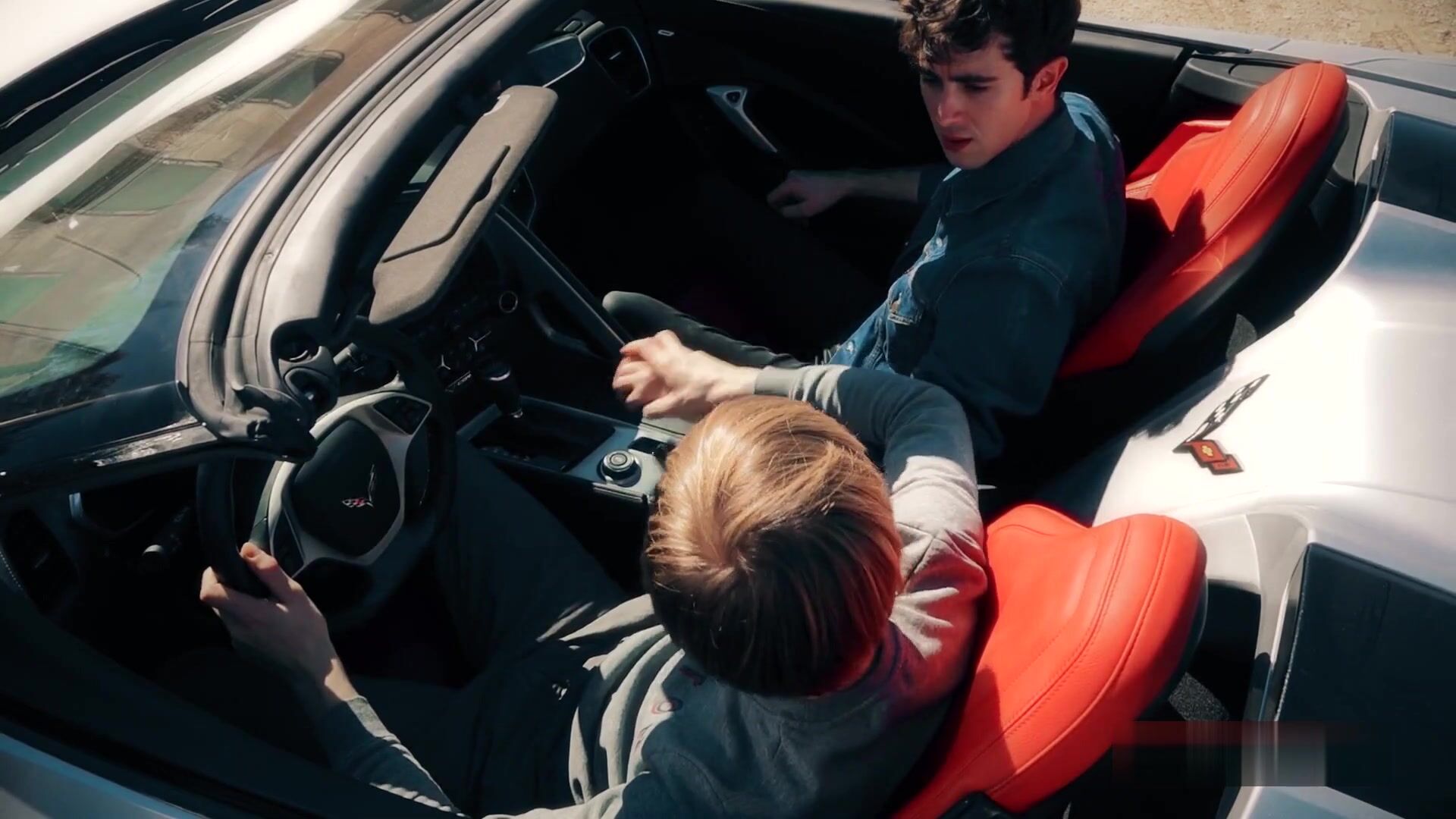 French twink sucked and pissed on by hot blonde in public