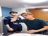 Twink friends share hot selfie fun