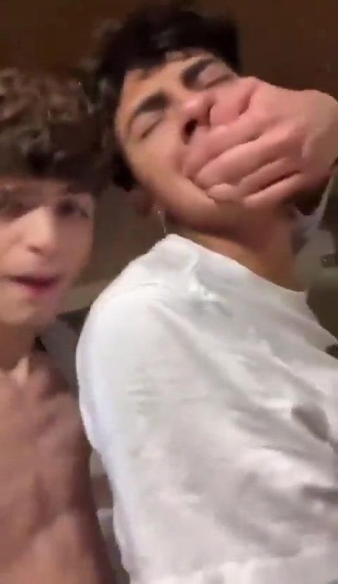 Caught twink pounded by muscle daddy
