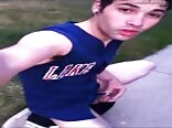Garden twinks wanking hard porn