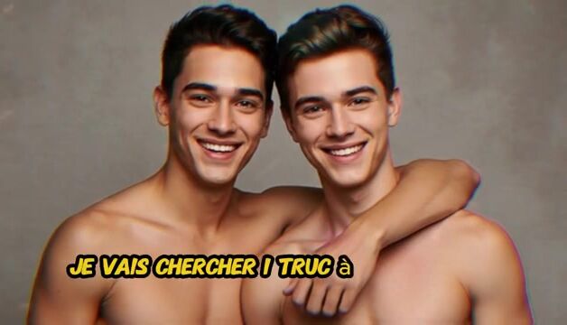 Historia de amor gay: jovencito papá musculoso a pelo