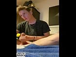 Felix jones flaunts big dick in gay tube