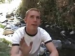 Twink strokes cock in parkside solo