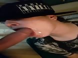 Big dick teen takes massive load