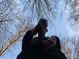 Gay teen porn wanking and cumming outside