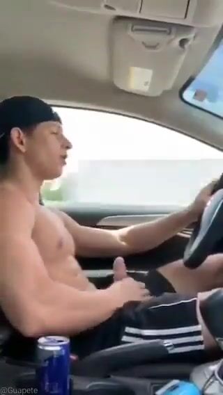 Twink cums hard while driving boys porn