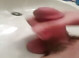 Real bathroom cumshot for gay tube
