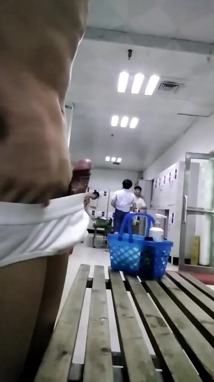Twiink locker room cums hard