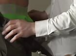 Twink earns bareback bonus from muscle daddy's cock