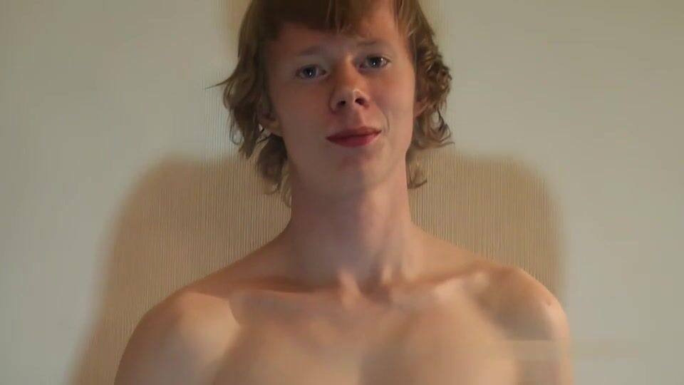 Ginger boy strips & cums