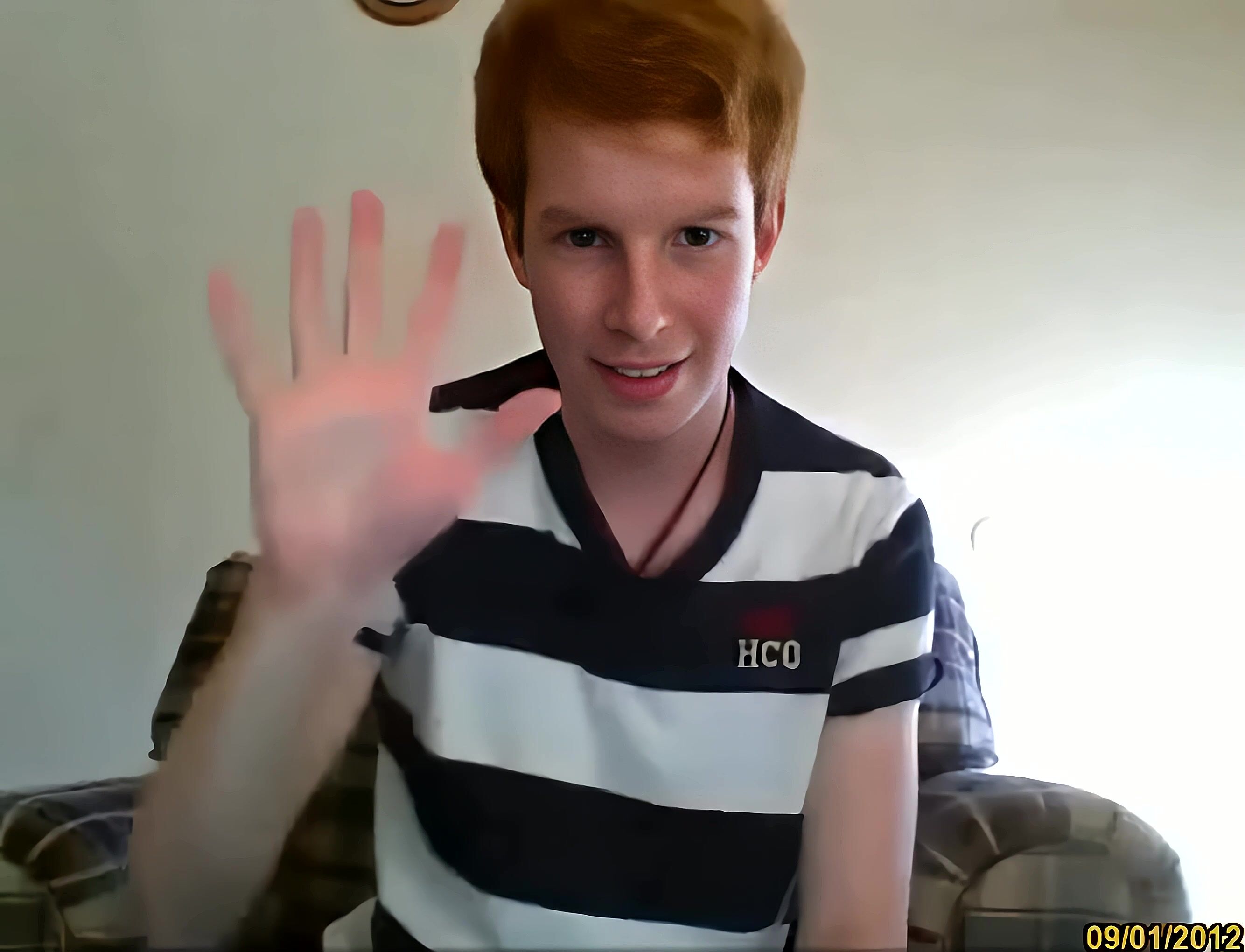 Ginger college stud wanks hard, cums with ass play - ai enhanced