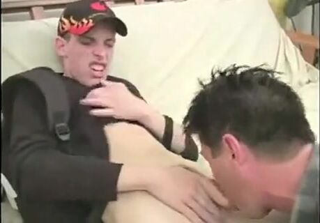 While girlfriend's away, he barebacks twink neighbor