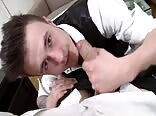 Twink gives up his ass for hard gay porn