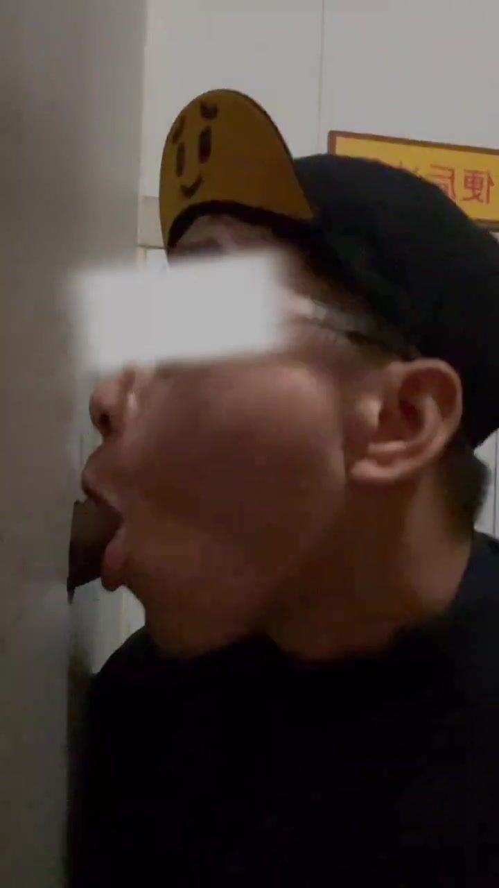 Glory hole boys porn bj in the public place