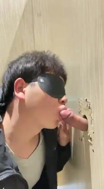 Public gloryhole boys give hot bj