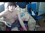 Twink guitar hero fingers hole and jerks cock