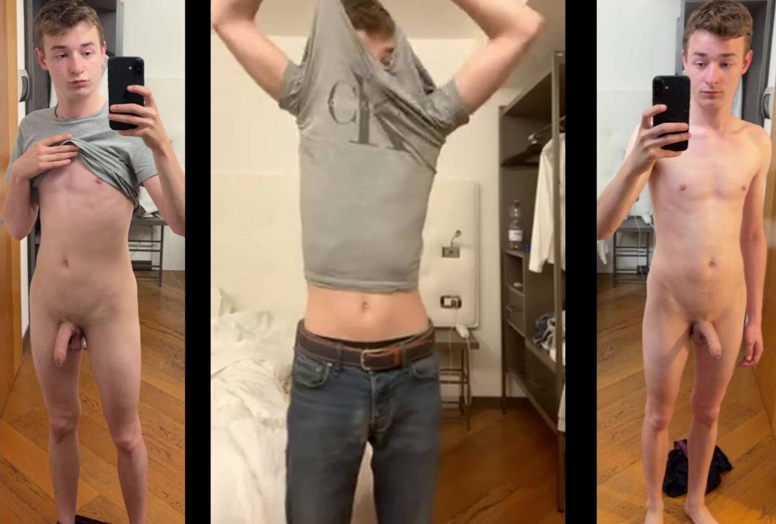 Solo stud flashes muscle dick