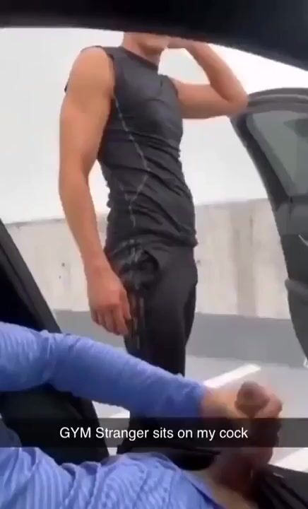 Gym stranger sits on my cock