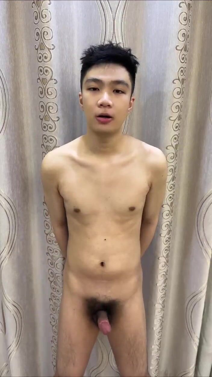 Asian twink huang no-hands cum