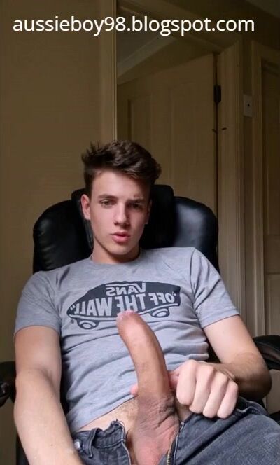 Handsome aussie twink cums hard - bareback muscle daddy cock compil...