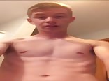 Hot teen stud jerks his cock and cums hard