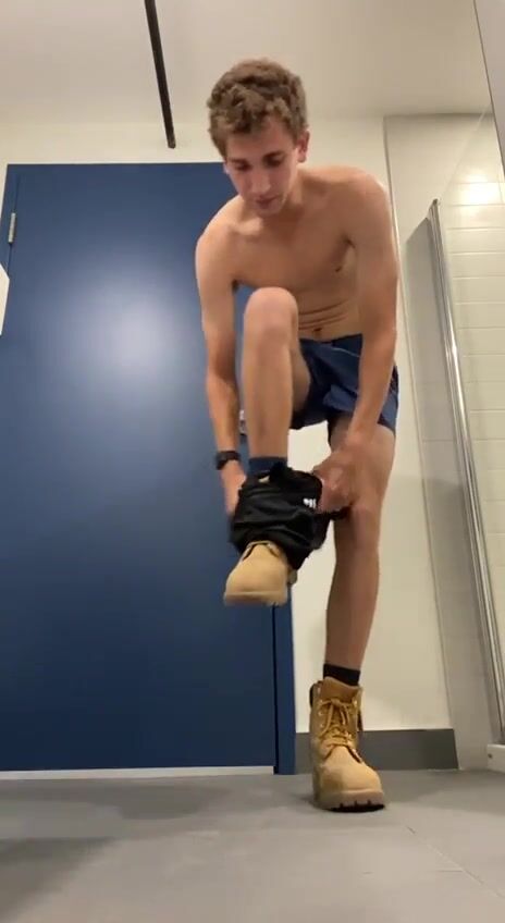 Handsome twink showing outdoor 70