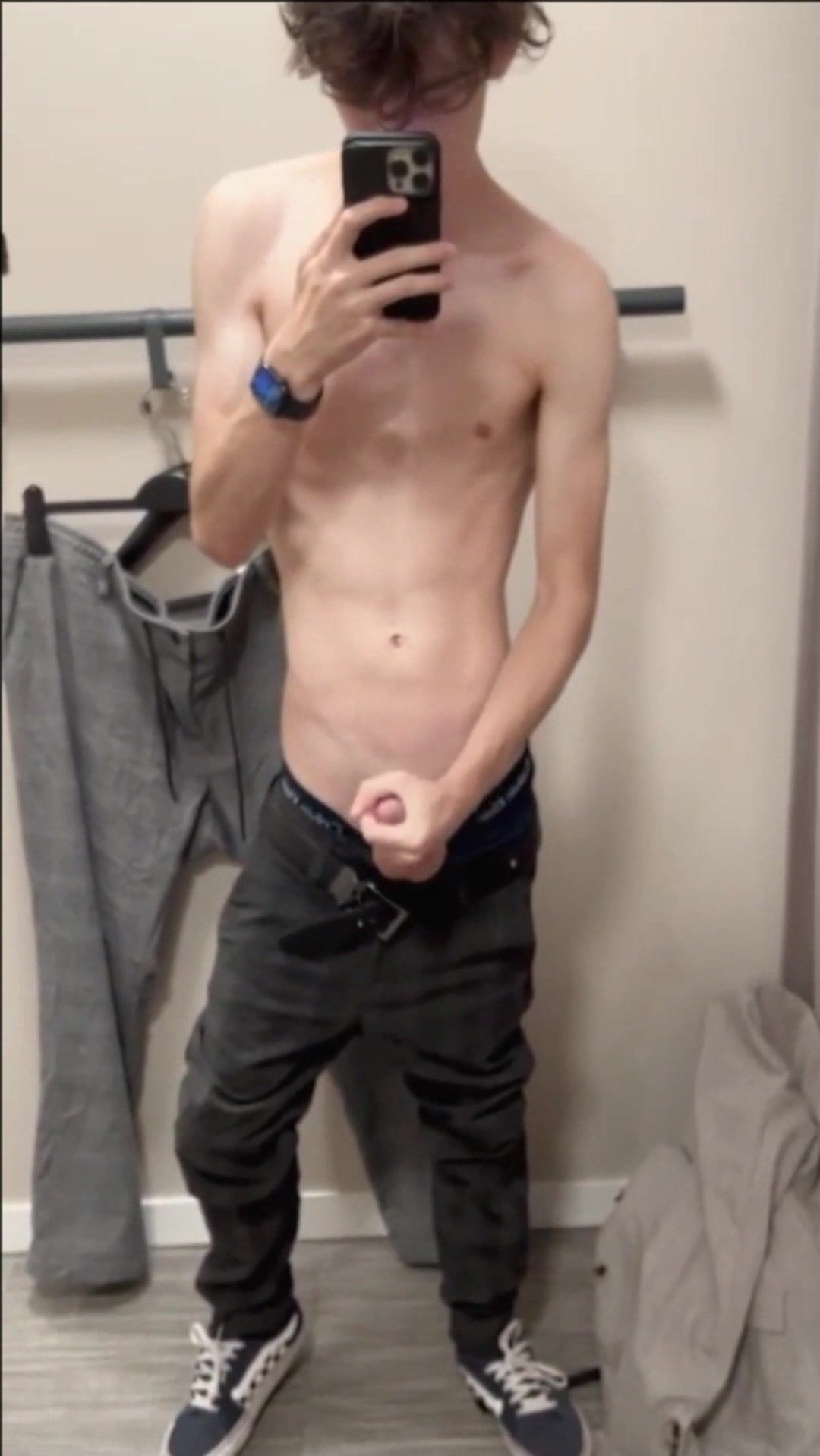 Hbw cumming inside store bareback