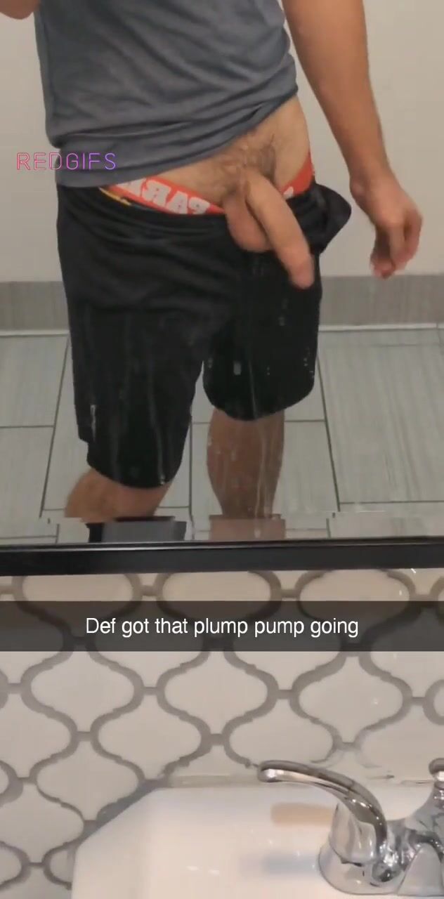 Soft uncut cock flashed in work bathroom